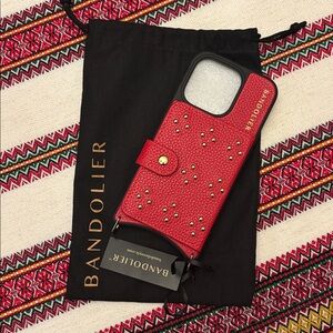Bandolier Scarlet Studded Phone Case
